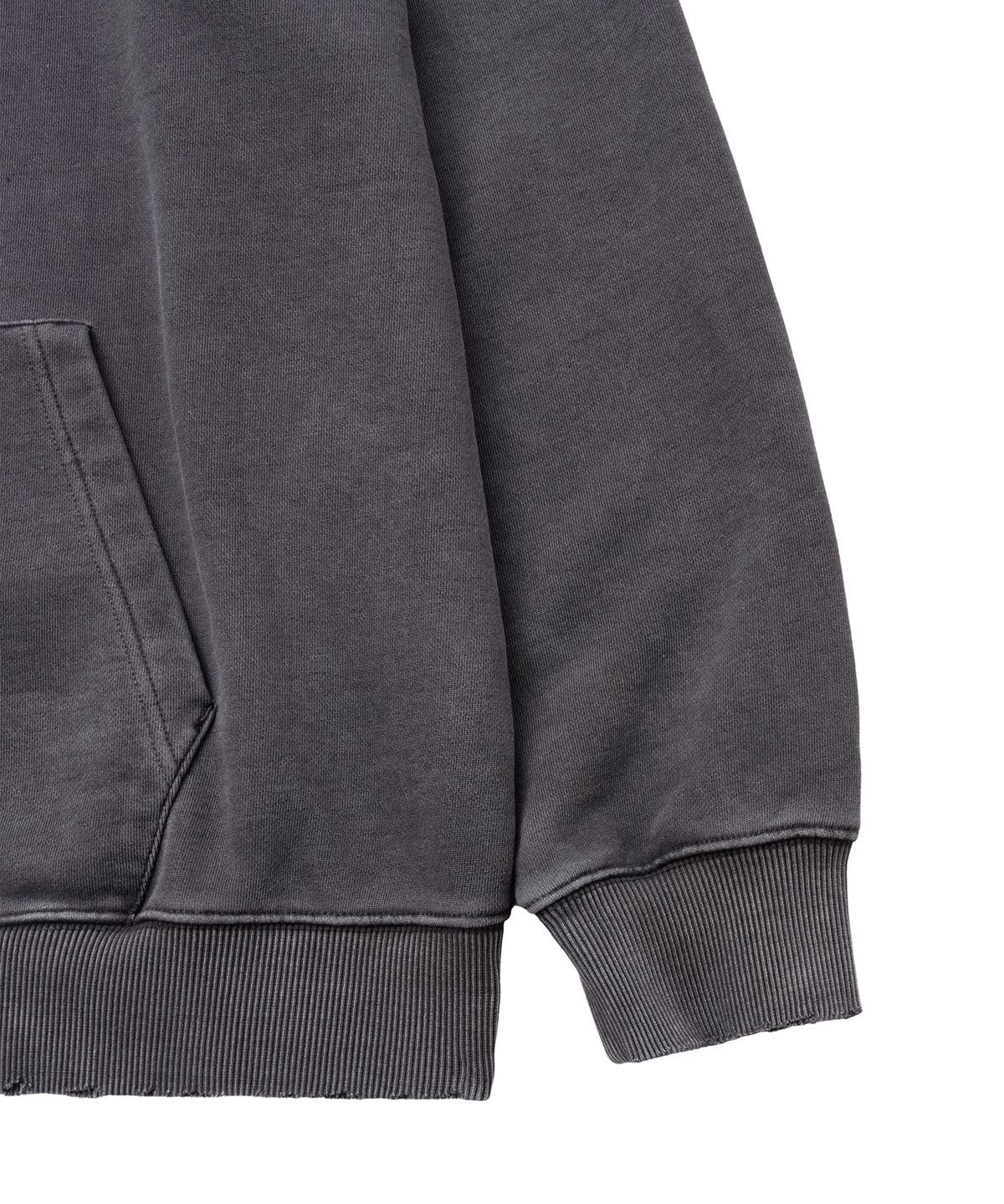 핍스 모터사이클(PHYPS MOTORCYCLE) [김간지 X 핍스 모터사이클] Pigment Old Logo Balaclava Hoodie Charcoal