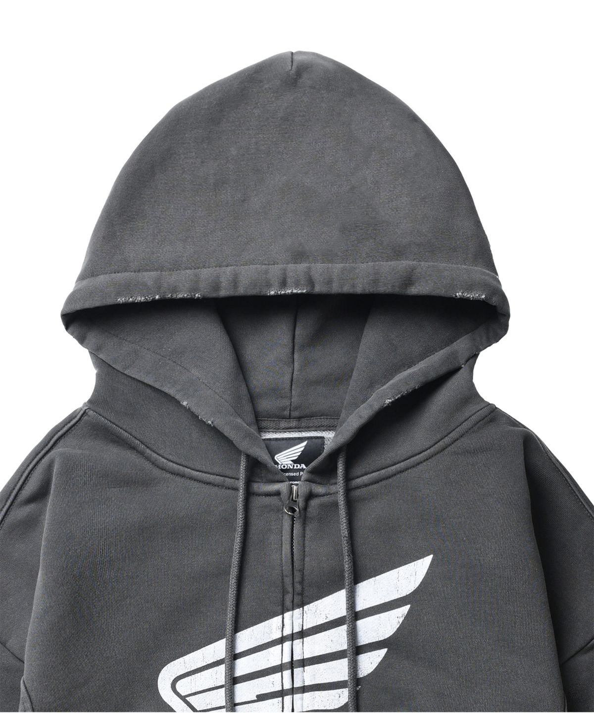 핍스 모터사이클(PHYPS MOTORCYCLE) Women Pigment Hoodie Zip Up Charcoal