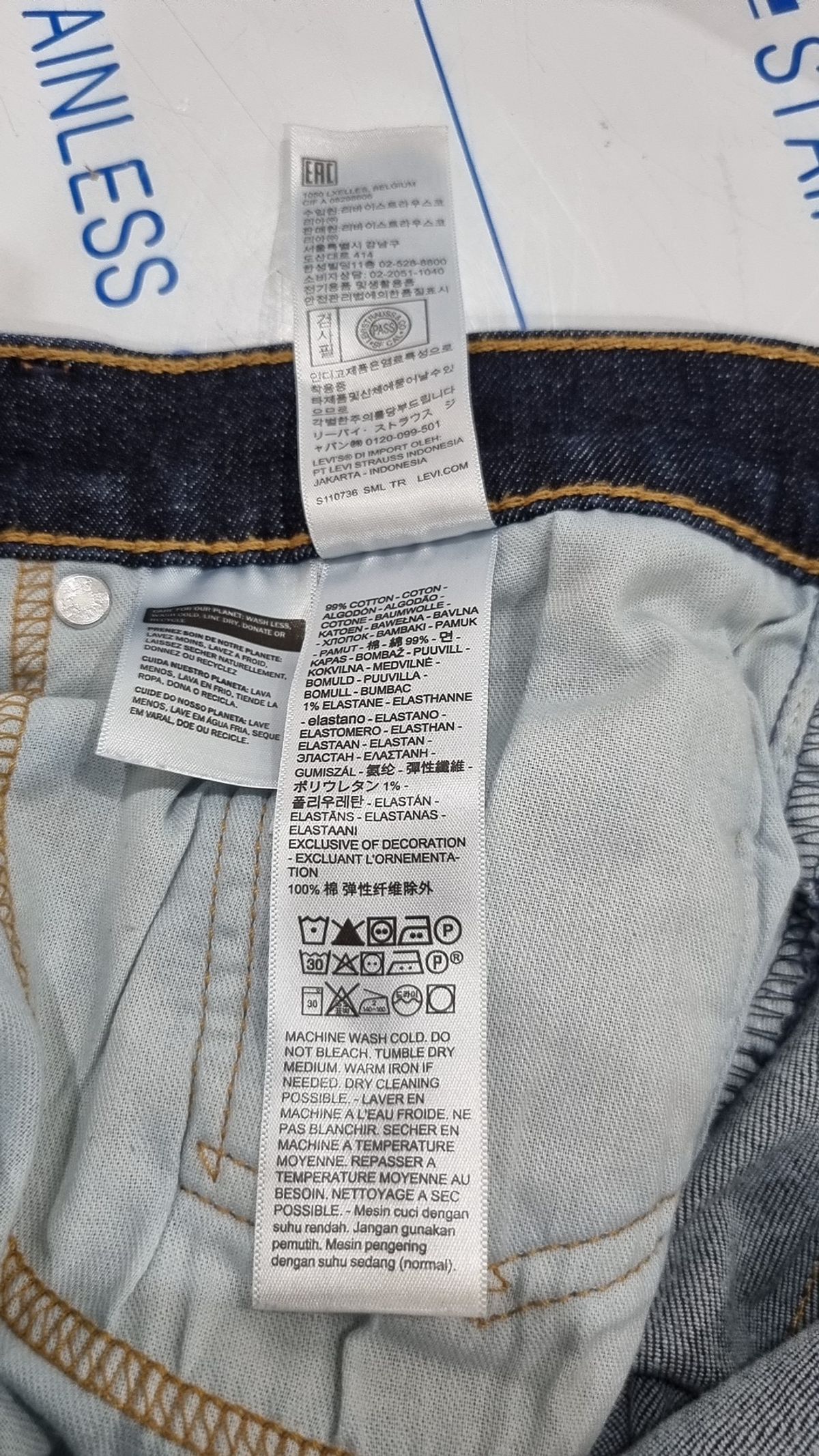 리바이스(LEVI'S) 청/데님 팬츠 W34L29