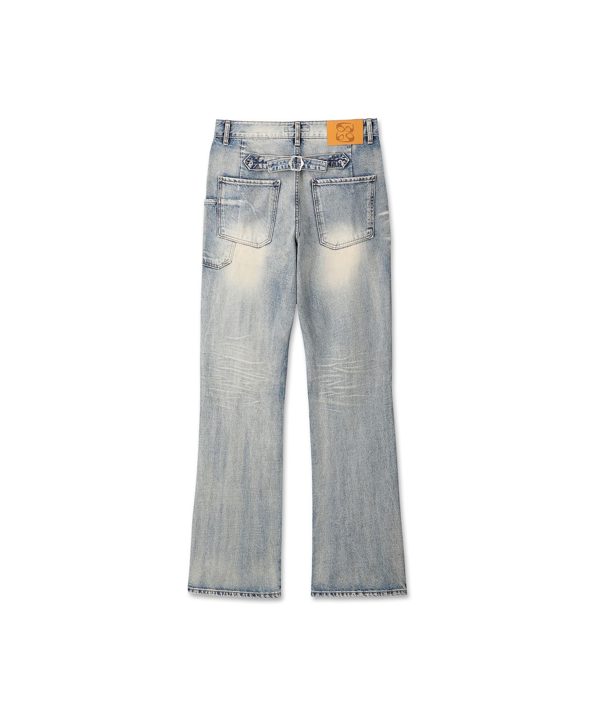 9999아카이브(9999ARCHIVE) Utility Whisker Flare Denim Pants