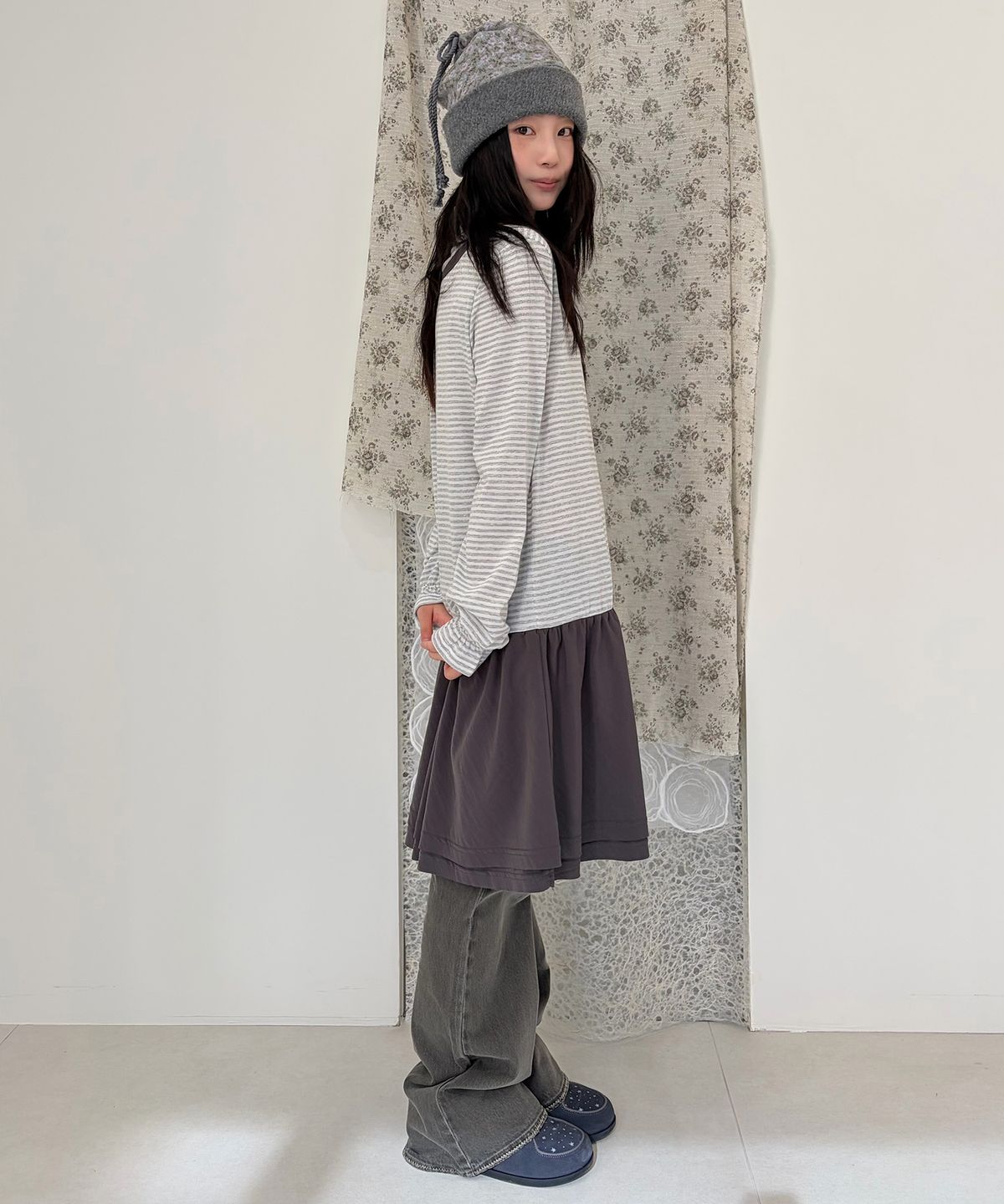 에이이에이이(AEAE) LAYERED ONE PIECE [GREY]