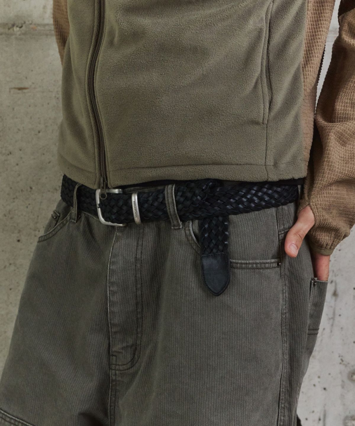 9999아카이브(9999ARCHIVE) Archive Wide Weaving Belt