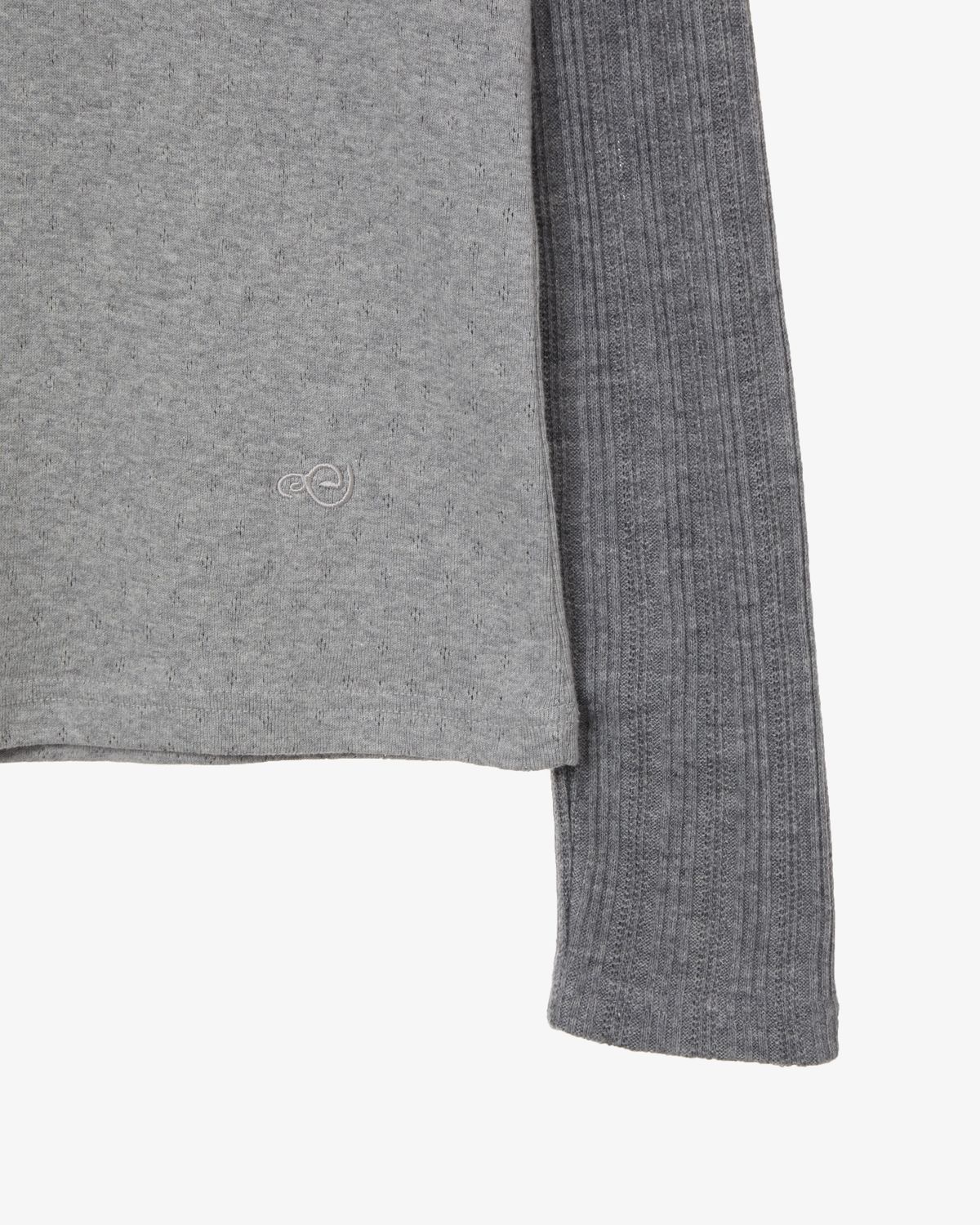 에이이에이이(AEAE) FLOWER BLOCK HOODIE [GREY]