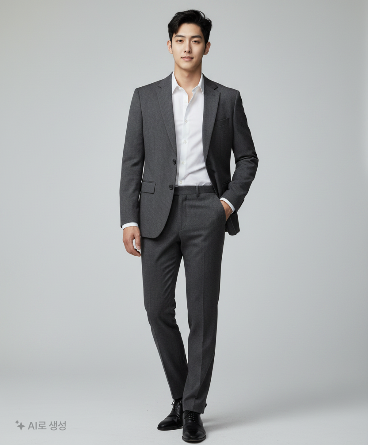 무신사 스탠다드(MUSINSA STANDARD) 베이식 블레이저 [차콜 그레이] L