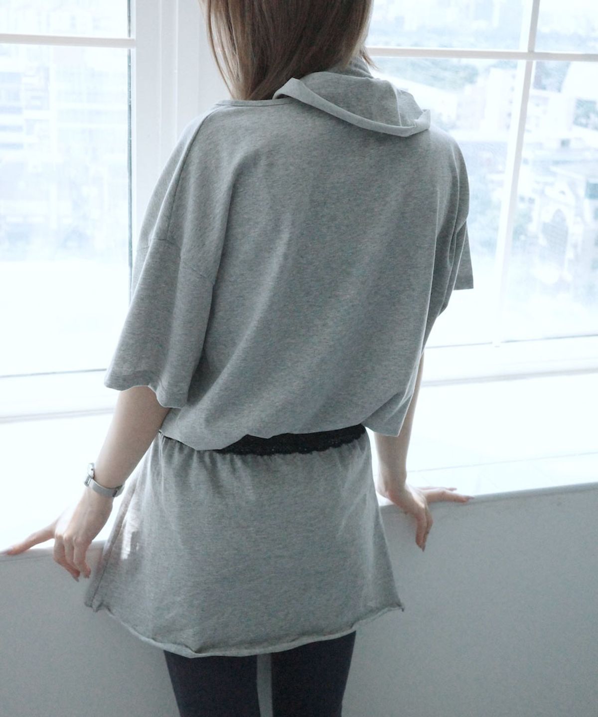 이스페이스(EEESPACE) Club E Mini Skirt (Gray)