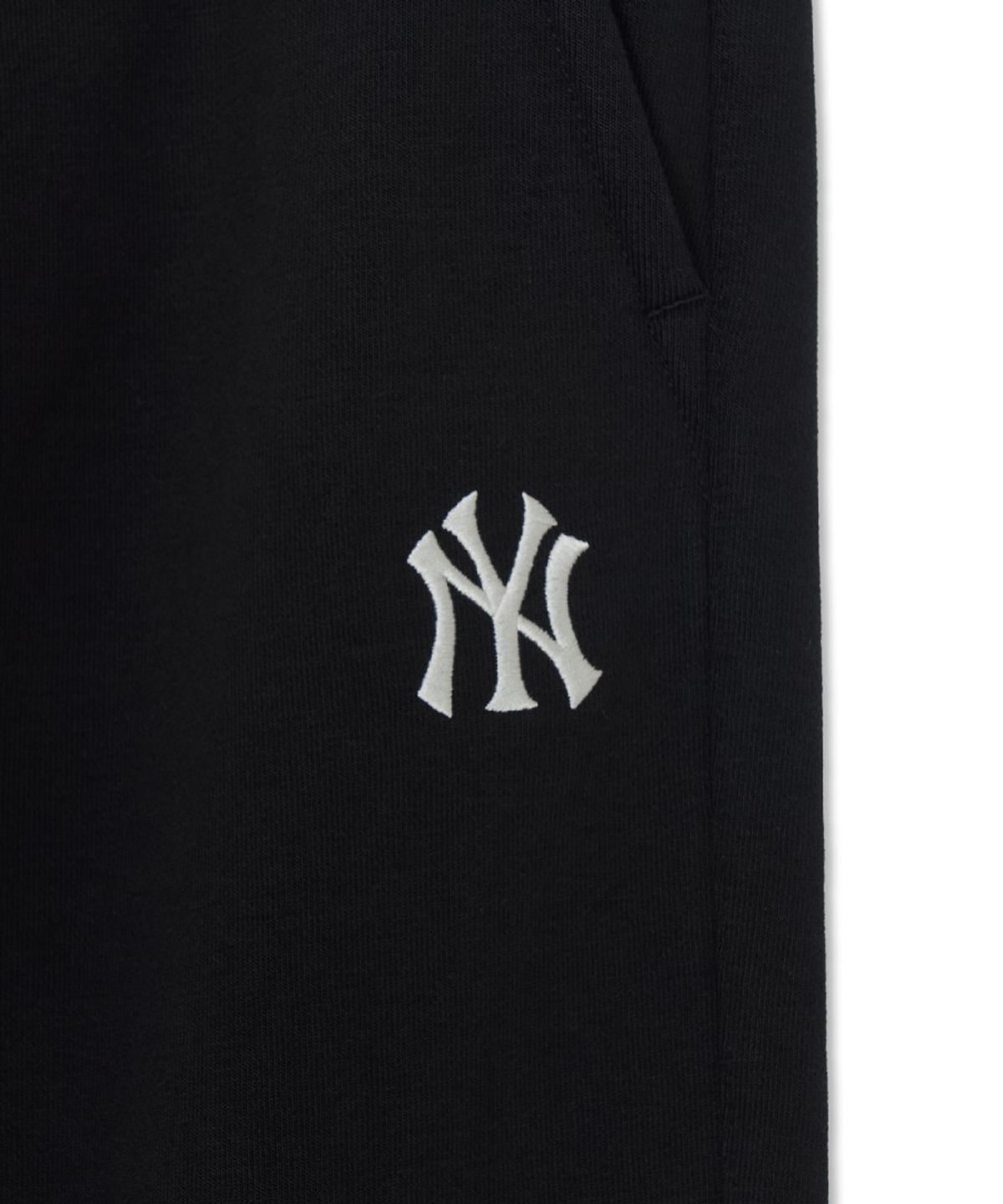 엠엘비(MLB) 베이직 스몰로고 와이드 팬츠 NY (Black)