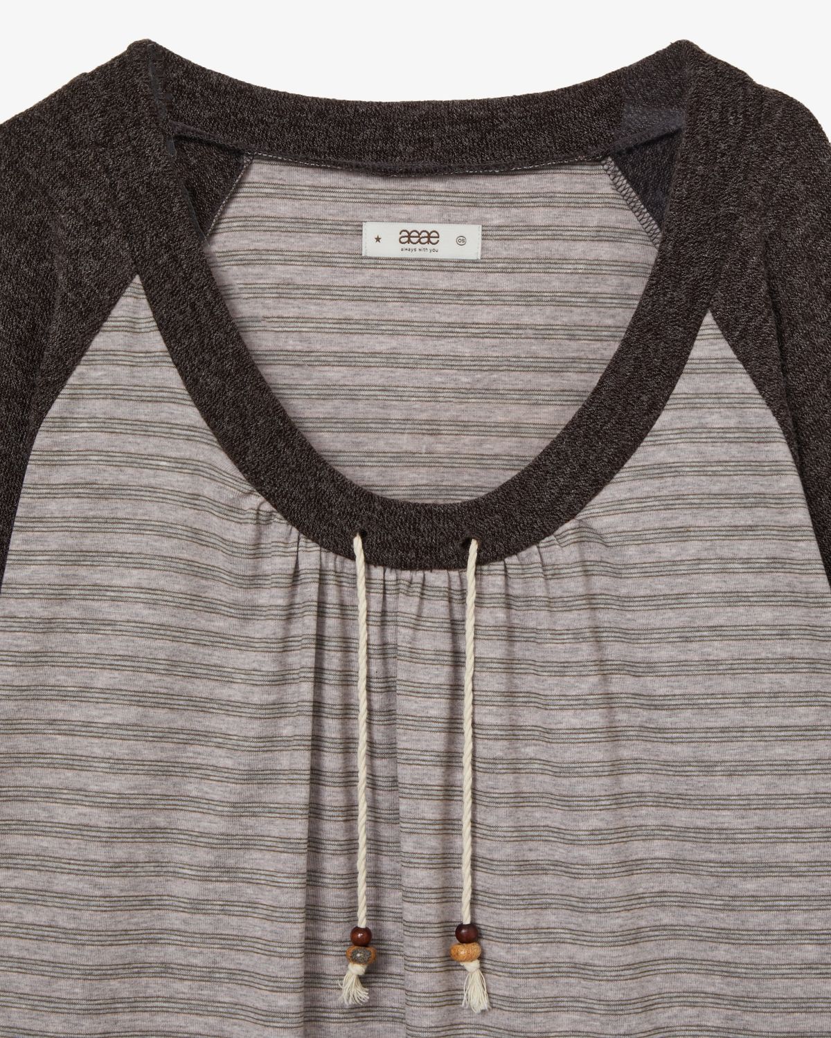 에이이에이이(AEAE) STRIPE DRAWSTRING TOP [PINK]