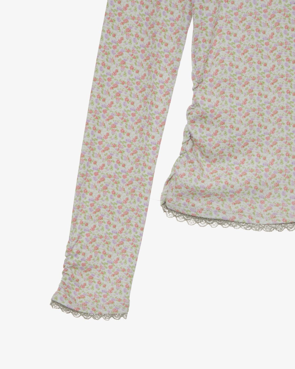 에이이에이이(AEAE) FLOWER V NECK TEE [GREEN]