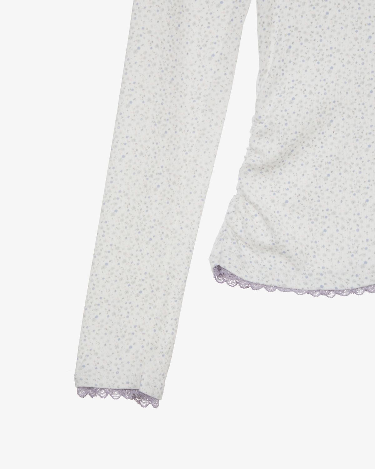 에이이에이이(AEAE) FLOWER V NECK TEE [LIGHT PURPLE]