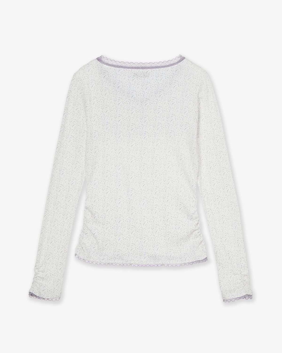에이이에이이(AEAE) FLOWER V NECK TEE [LIGHT PURPLE]