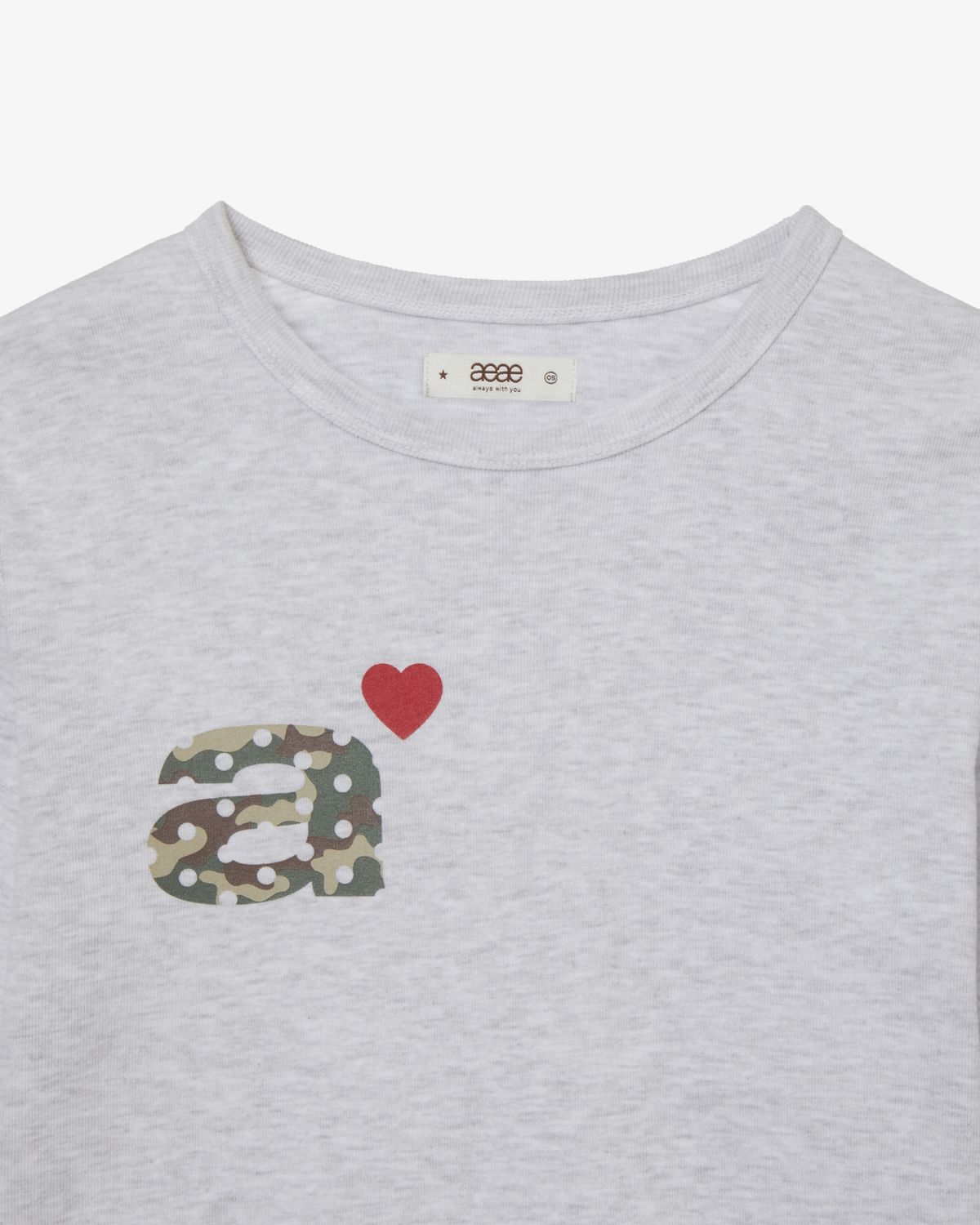 에이이에이이(AEAE) DOT SMALL LETTER L/S [LIGHT GREY/CAMO]