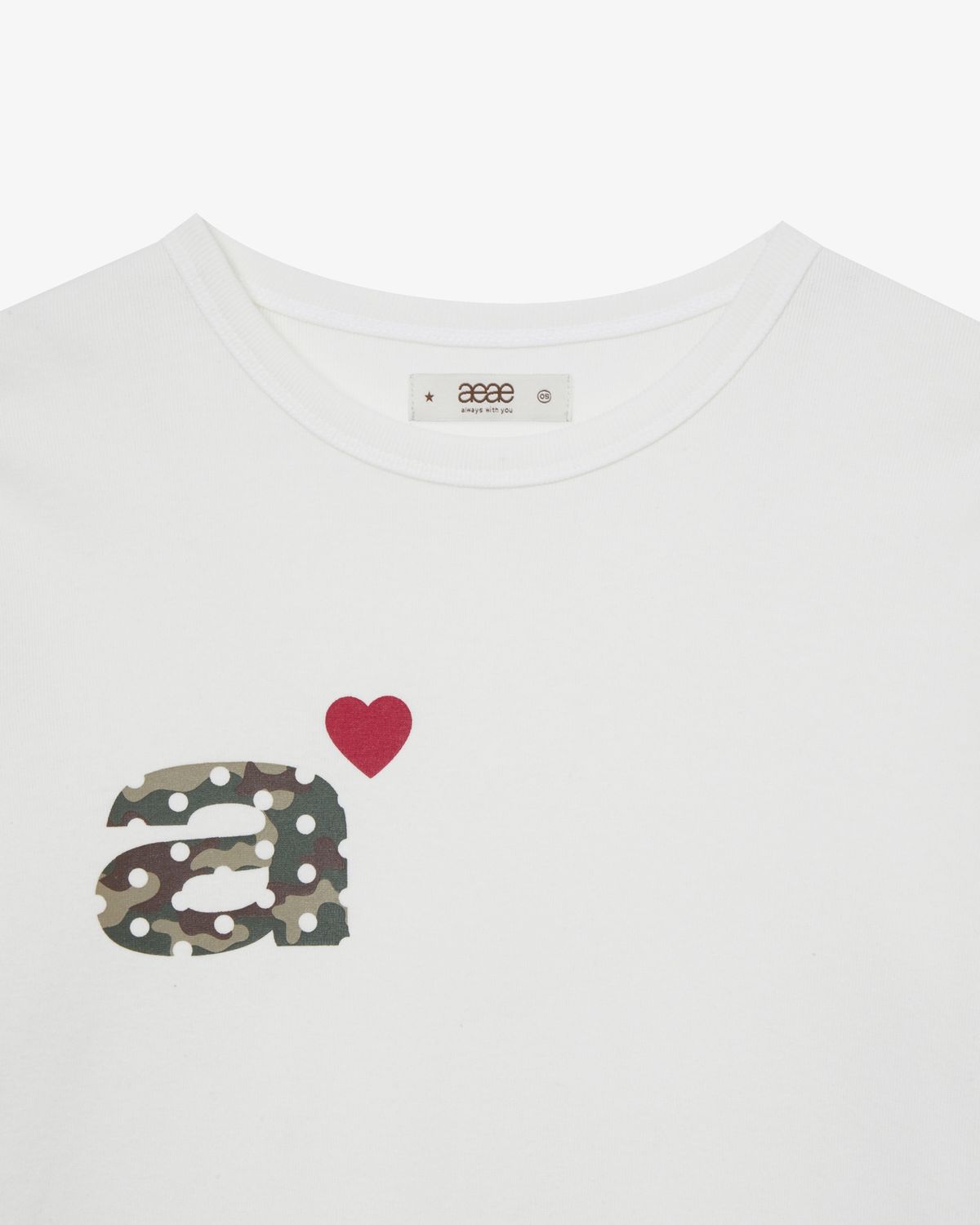 에이이에이이(AEAE) DOT SMALL LETTER L/S [WHITE/CAMO]