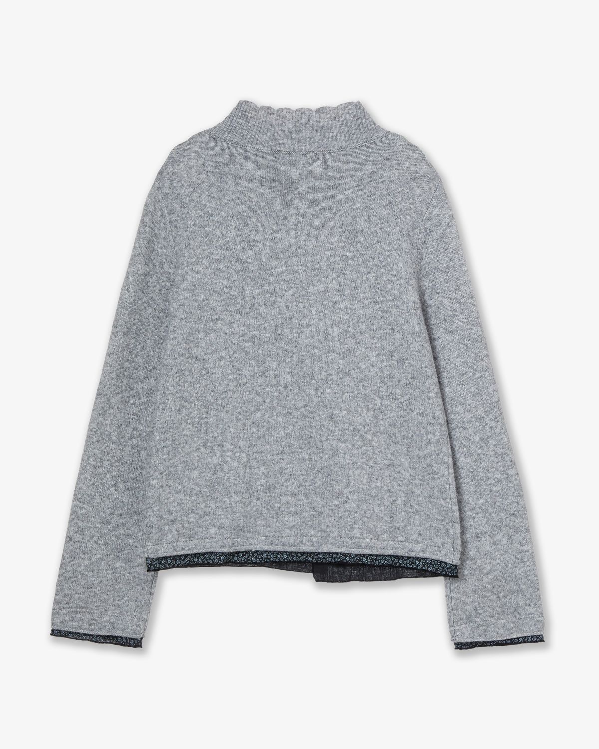 에이이에이이(AEAE) WRINKLE LAYERED CARDIGAN [CHARCOAL]
