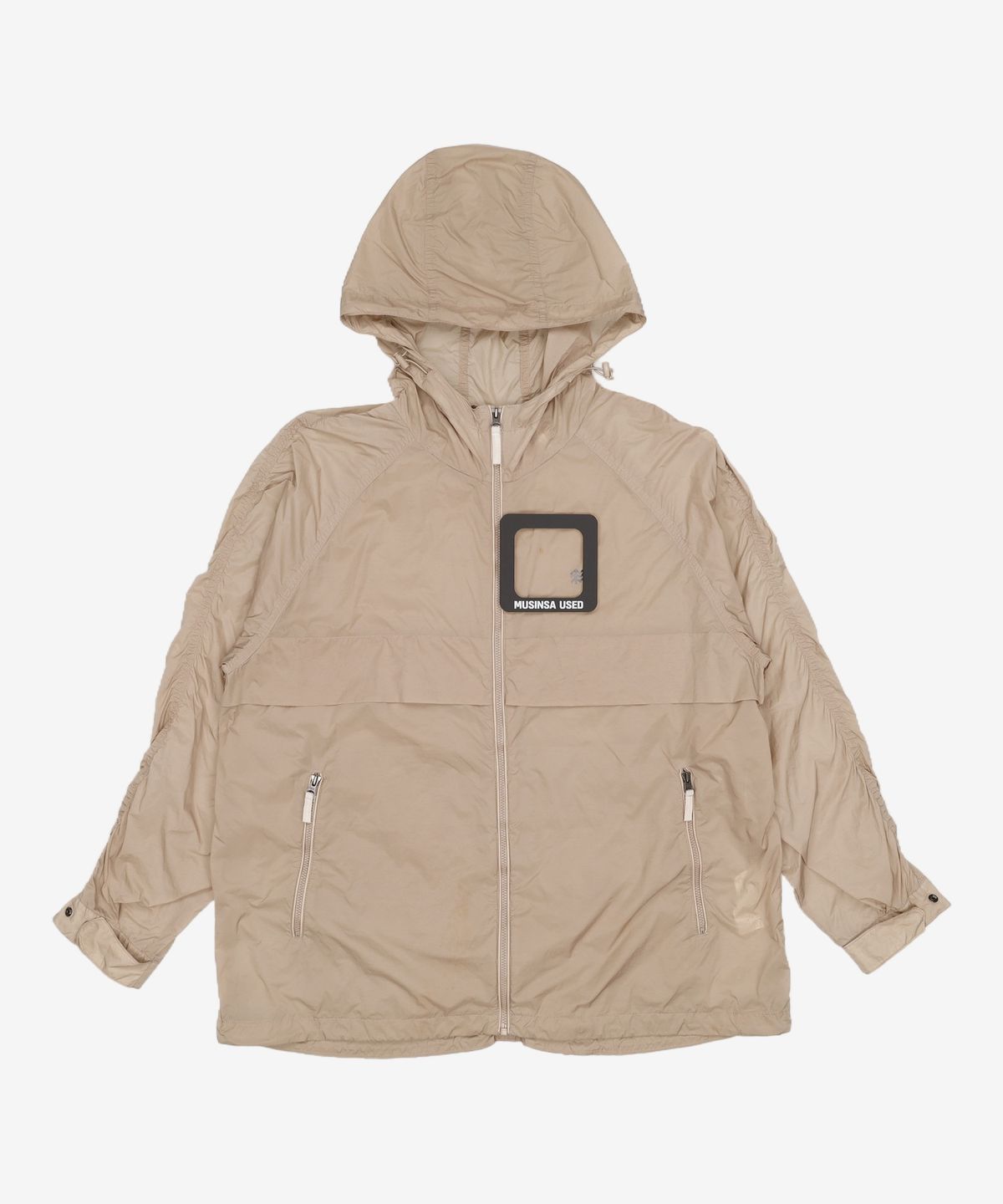 코오롱스포츠(KOLON SPORT) 여성 중기장 방풍 후디 자켓(윈드 포레스트)_TVJJM20312TBE 100