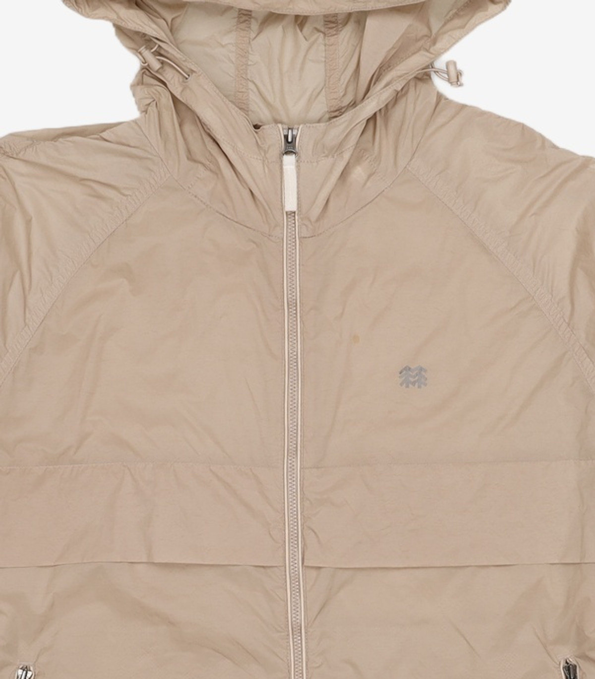 코오롱스포츠(KOLON SPORT) 여성 중기장 방풍 후디 자켓(윈드 포레스트)_TVJJM20312TBE 100