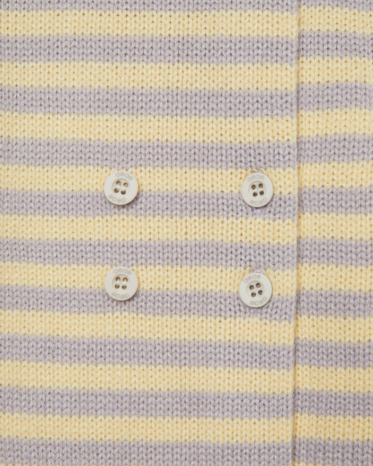 에이이에이이(AEAE) STRIPE BLOCK CARDIGAN [YELLOW]