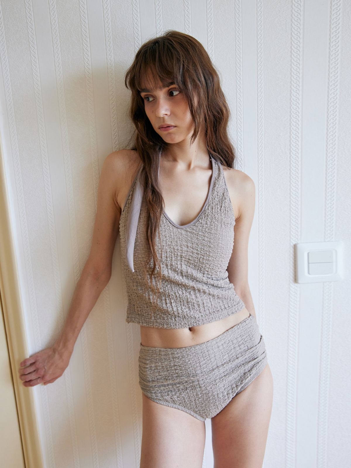 마딘(MADIN) 콜린 스카프 비키니 코코아 베이지
