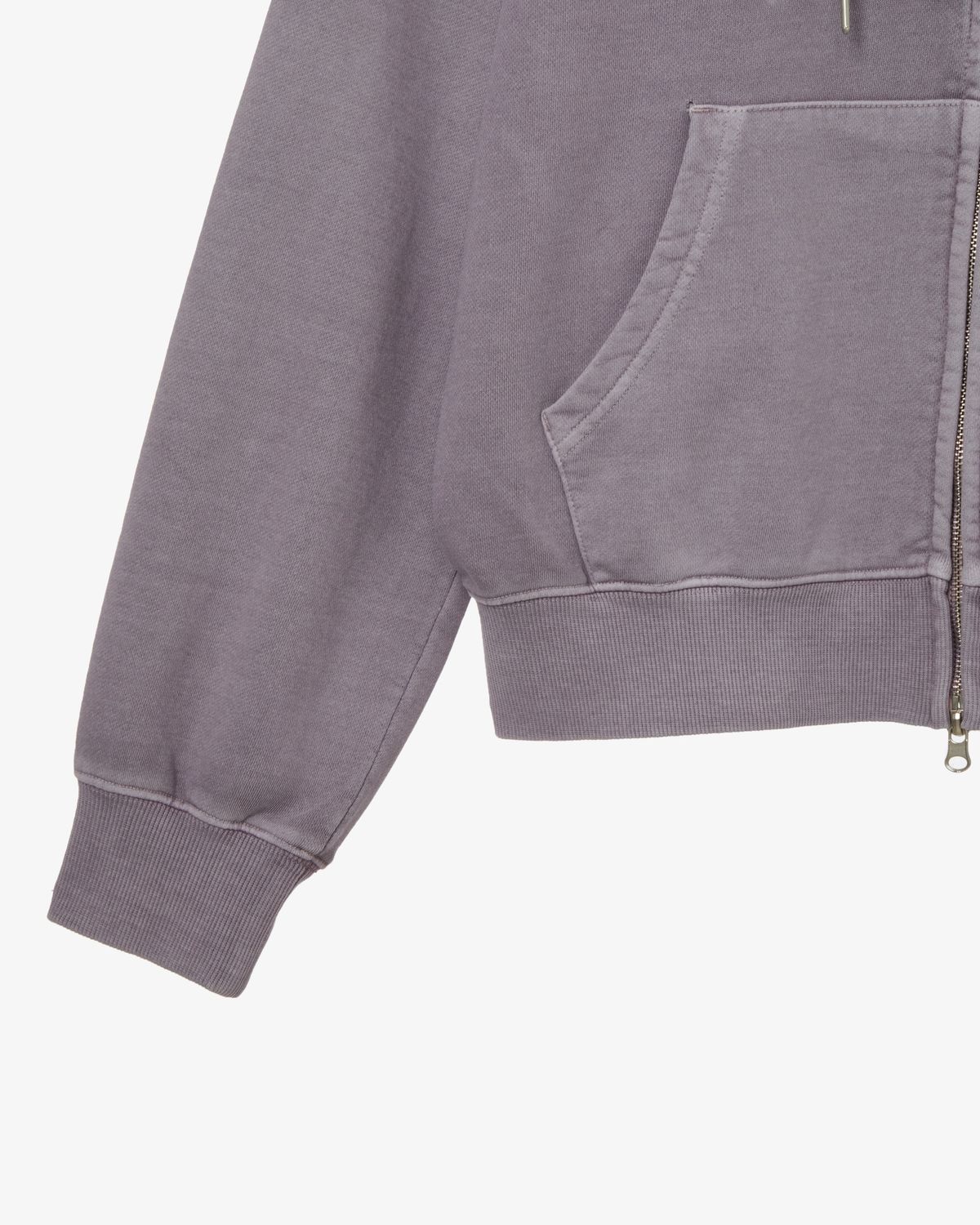 에이이에이이(AEAE) WEB LOGO WASHED HOOD ZIP UP [PURPLE GREY]