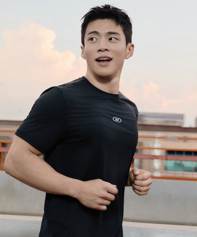 CENTER SYMBOL B QUICK DRY T-SHIRTS [BLACK]