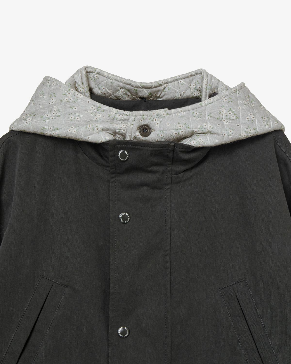 에이이에이이(AEAE) FLOWER BLOCK FIELD JACKET [CHARCOAL]