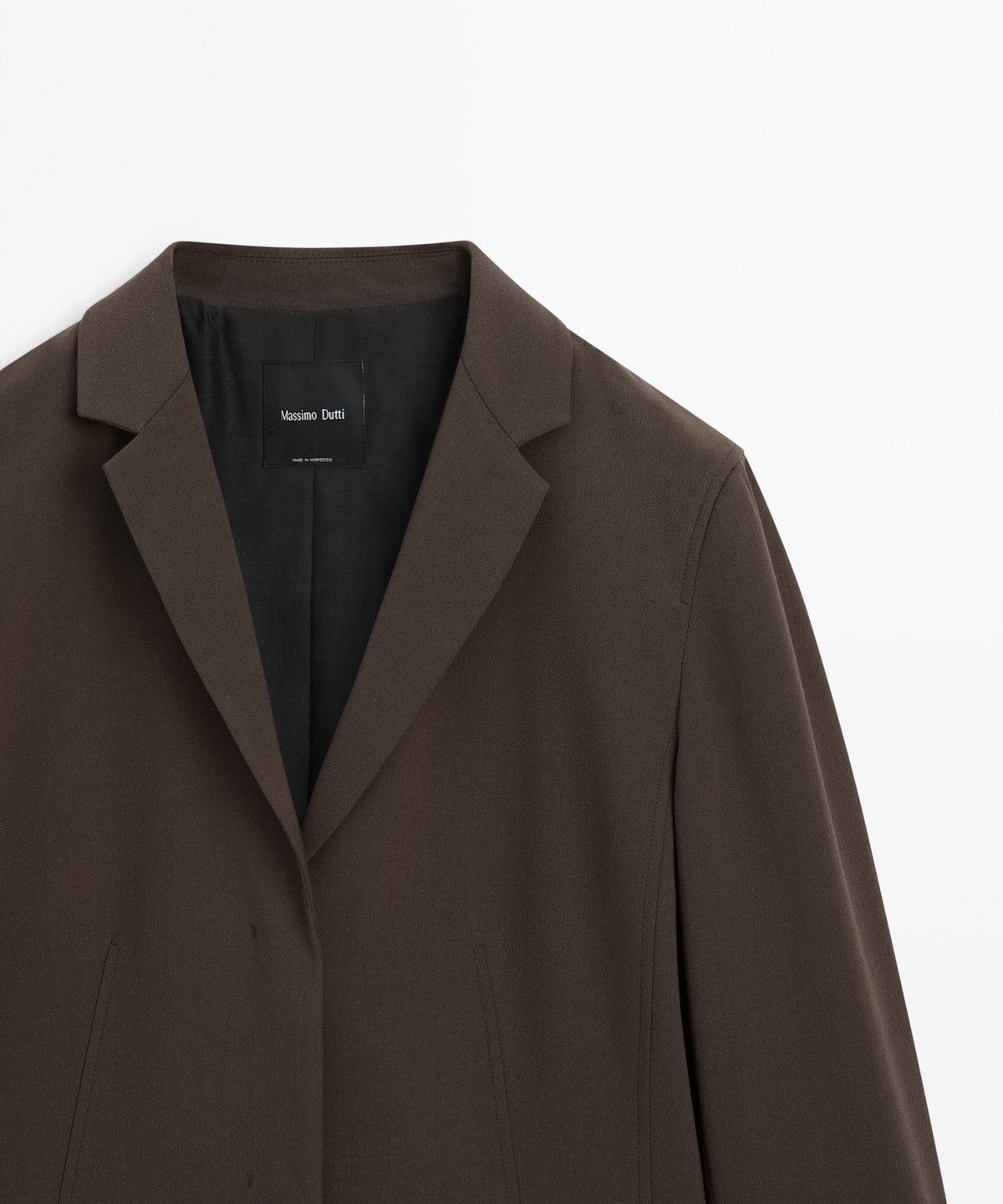 마시모두띠(MASSIMO DUTTI) 울 혼방 플루이드 블레이저