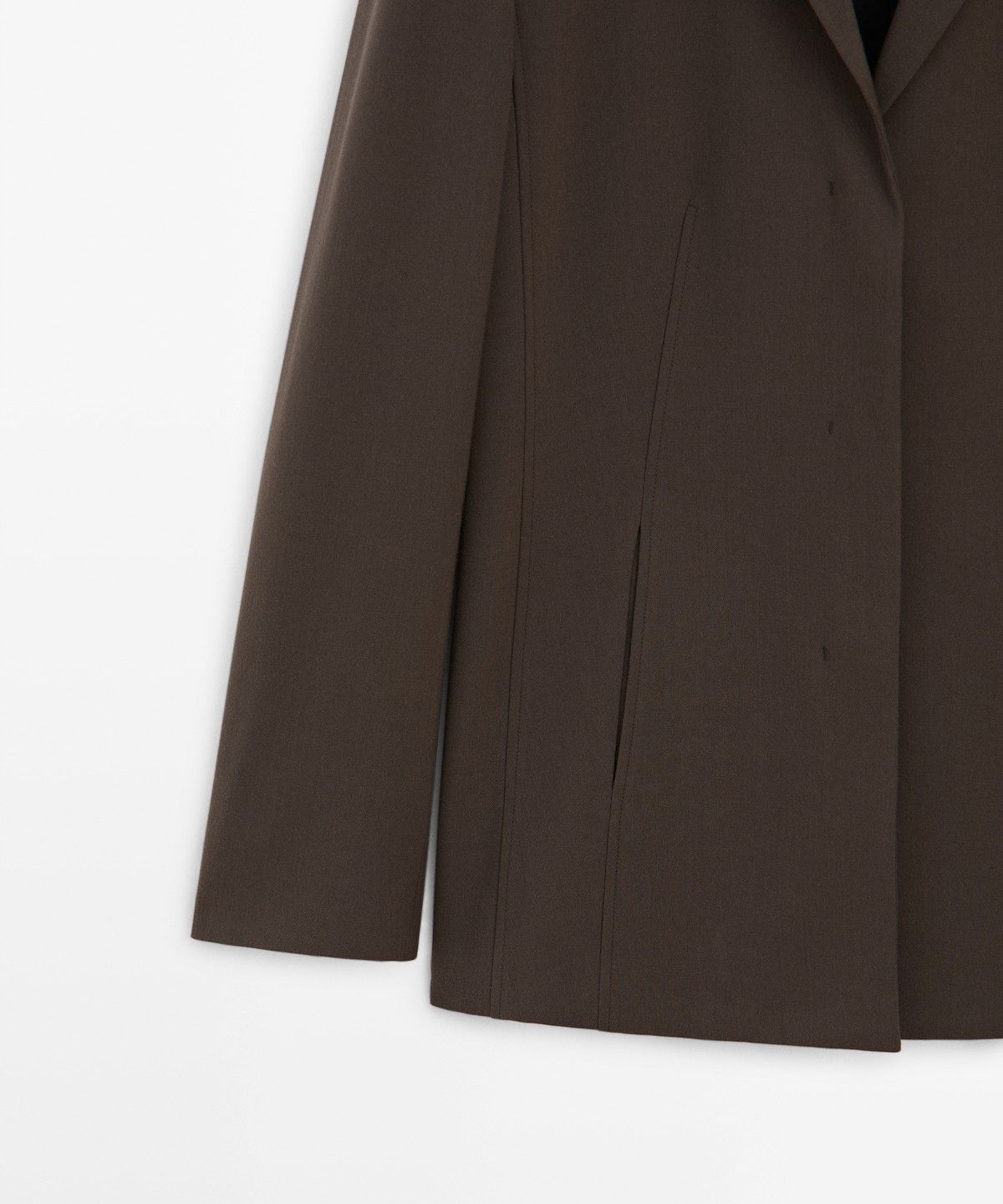 마시모두띠(MASSIMO DUTTI) 울 혼방 플루이드 블레이저