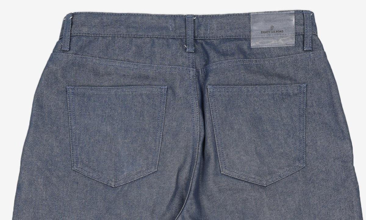 86로드(86ROAD) REAL WIDE ONE TUCK DENIM GREEN BLUE / WIDE 34