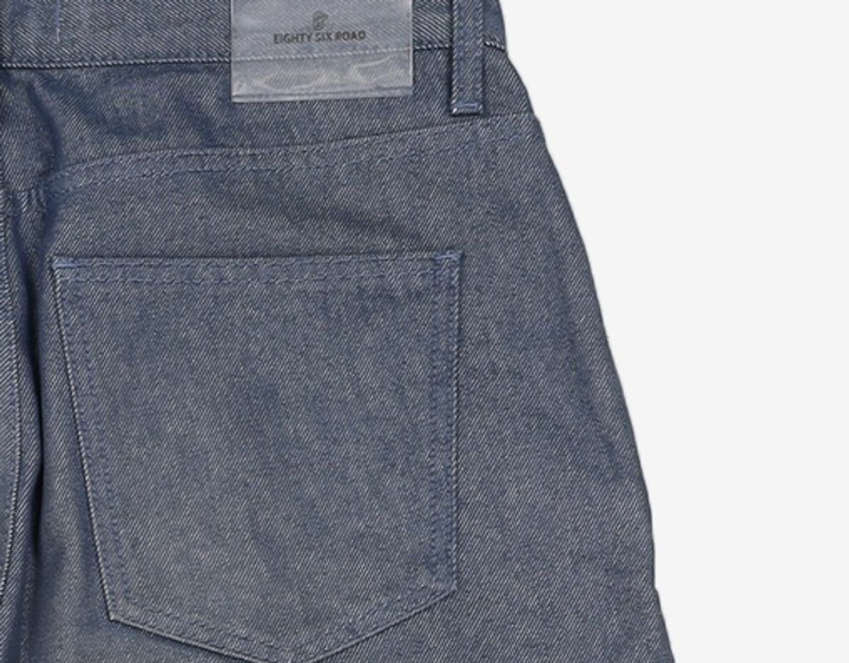 86로드(86ROAD) REAL WIDE ONE TUCK DENIM GREEN BLUE / WIDE 34
