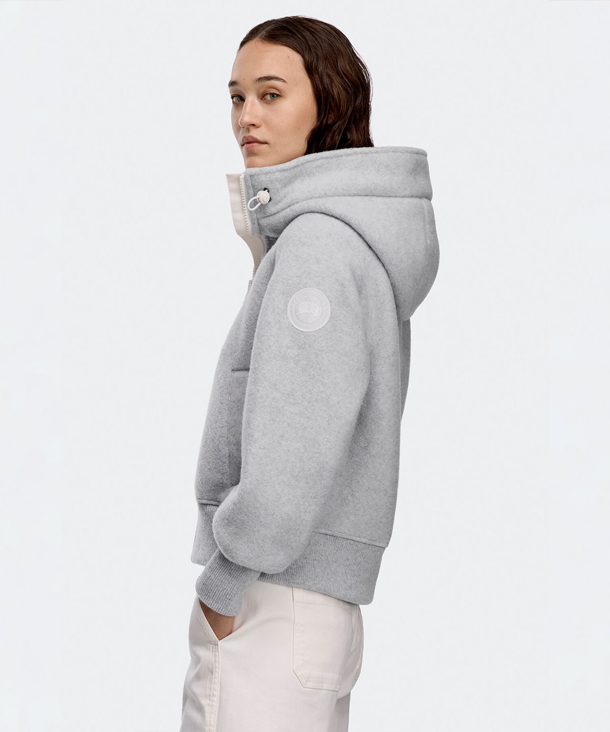 캐나다구스(CANADAGOOSE) 여성 칠리왁 플리스 봄버(Silver)_Q266AWJW01SIB