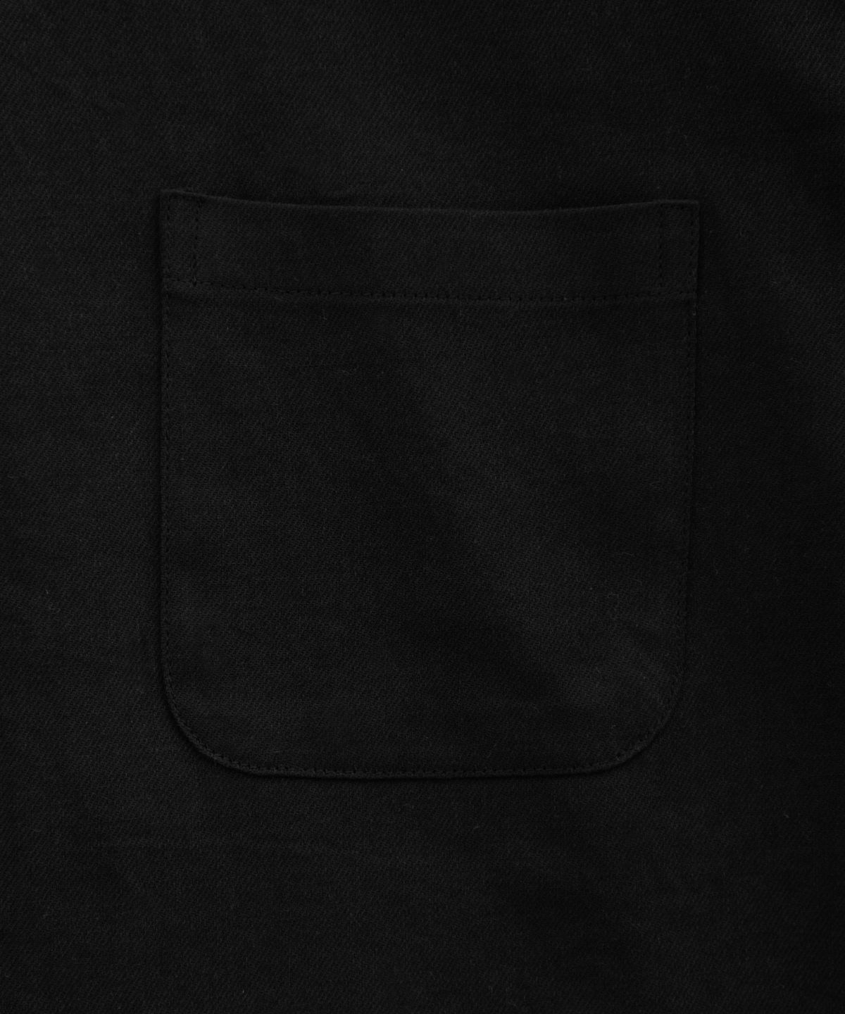 키류(KIRYU) LINEN BAND COLLAR SHIRT (BLACK)