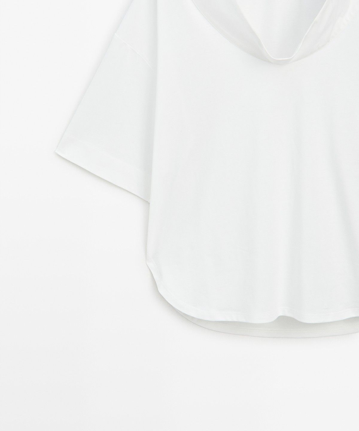 마시모두띠(MASSIMO DUTTI) 코튼 오픈 칼라 반팔 블라우스