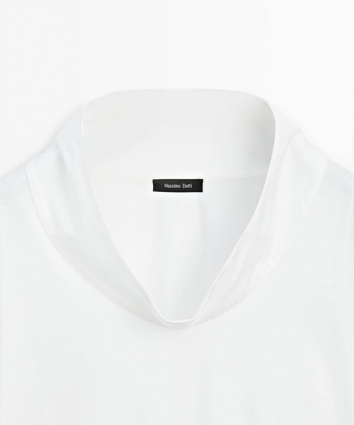마시모두띠(MASSIMO DUTTI) 코튼 오픈 칼라 반팔 블라우스