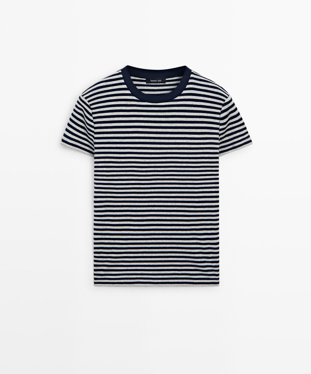 마시모두띠(MASSIMO DUTTI) 립 스트라이프 반팔 티셔츠