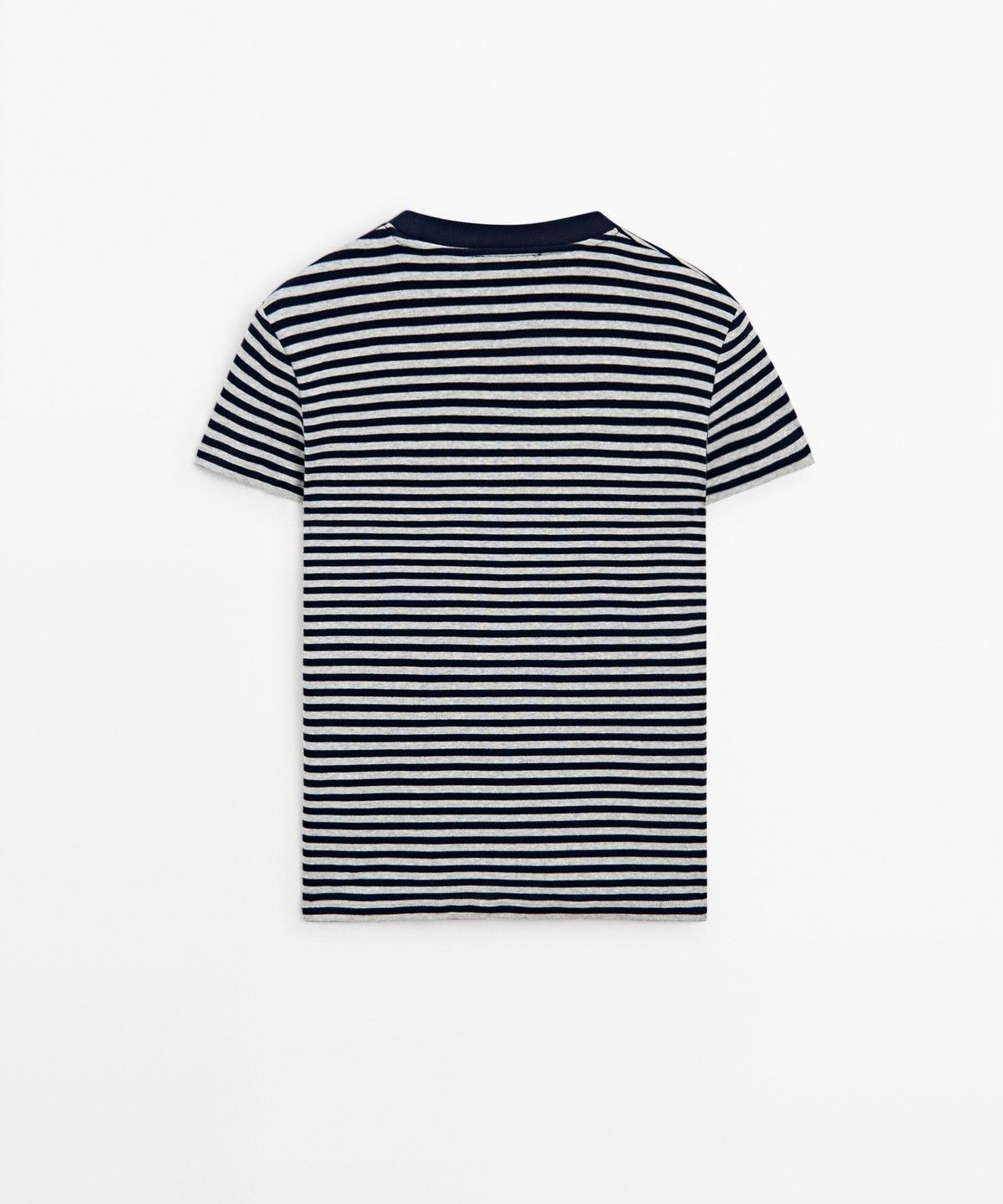 마시모두띠(MASSIMO DUTTI) 립 스트라이프 반팔 티셔츠