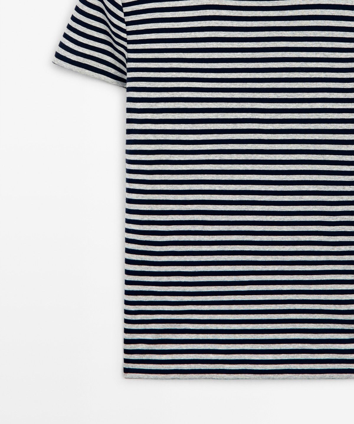 마시모두띠(MASSIMO DUTTI) 립 스트라이프 반팔 티셔츠
