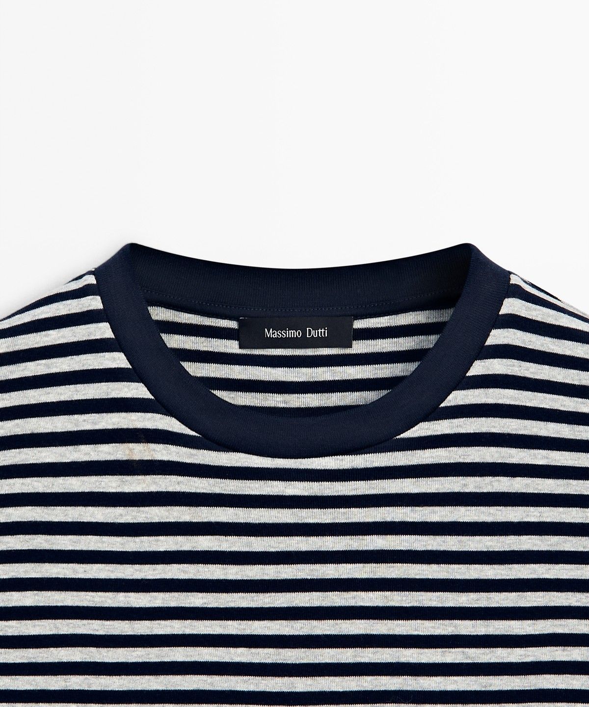마시모두띠(MASSIMO DUTTI) 립 스트라이프 반팔 티셔츠