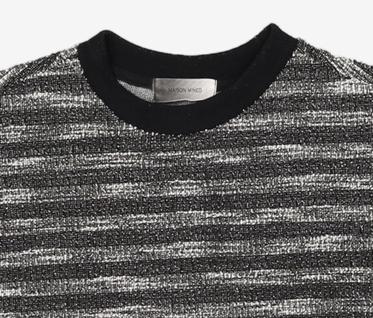 메종미네드(MAISON MINED) MIXED BOUCLE KNIT LONG SLEEVE BLACK M