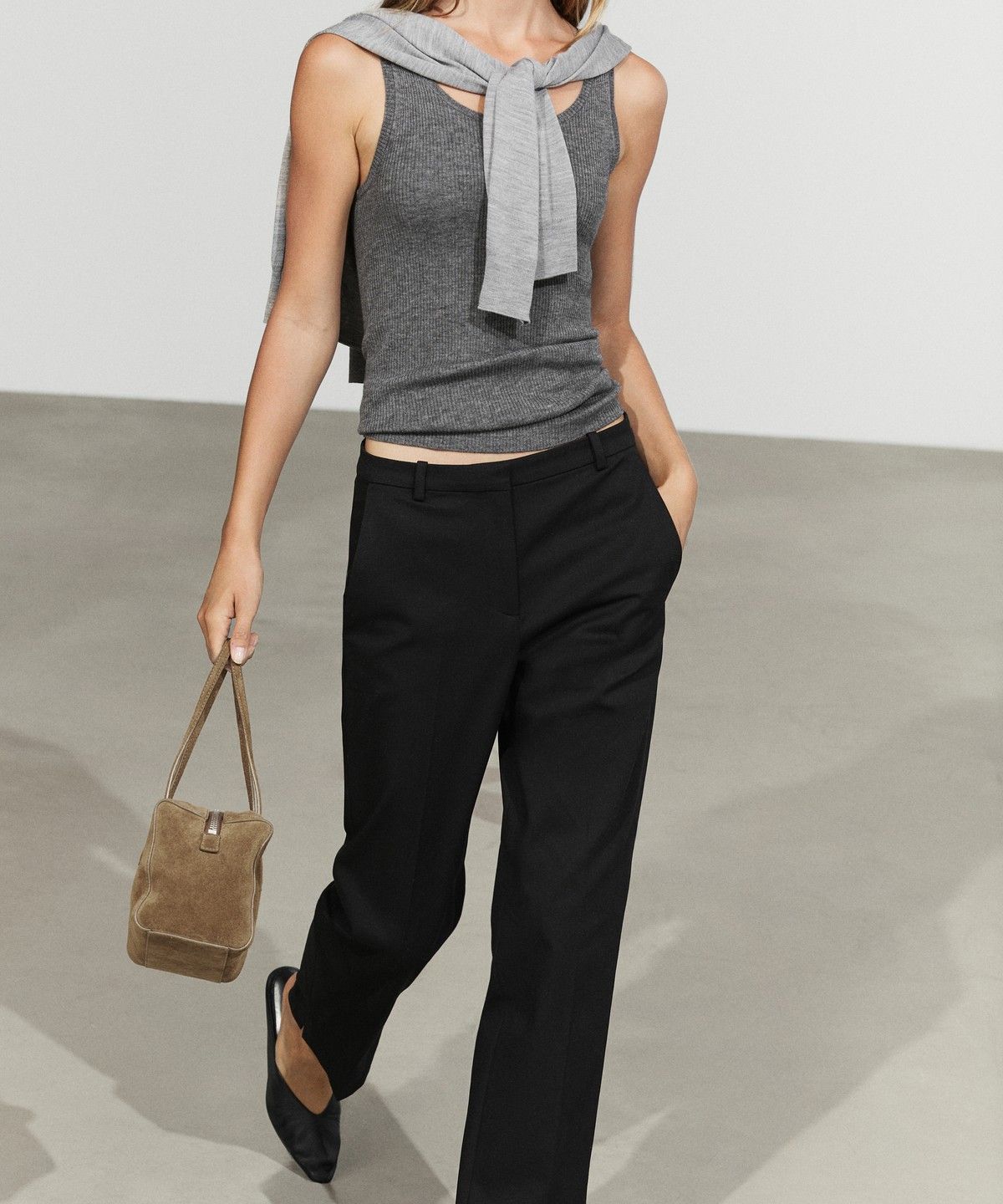 마시모두띠(MASSIMO DUTTI) 스트레치 스트레이트핏 팬츠