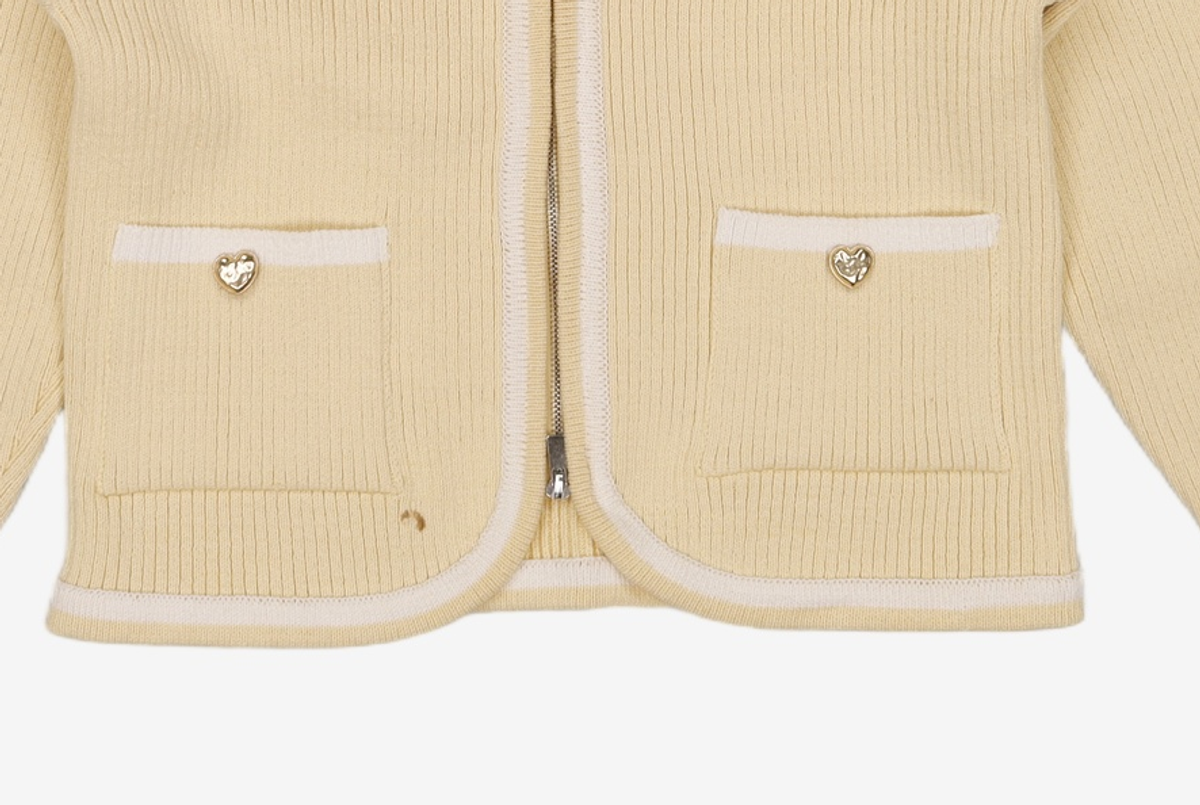 르아보네(LE ABONNE) ROUND ZIP-UP CARDIGAN_BUTTER FREE