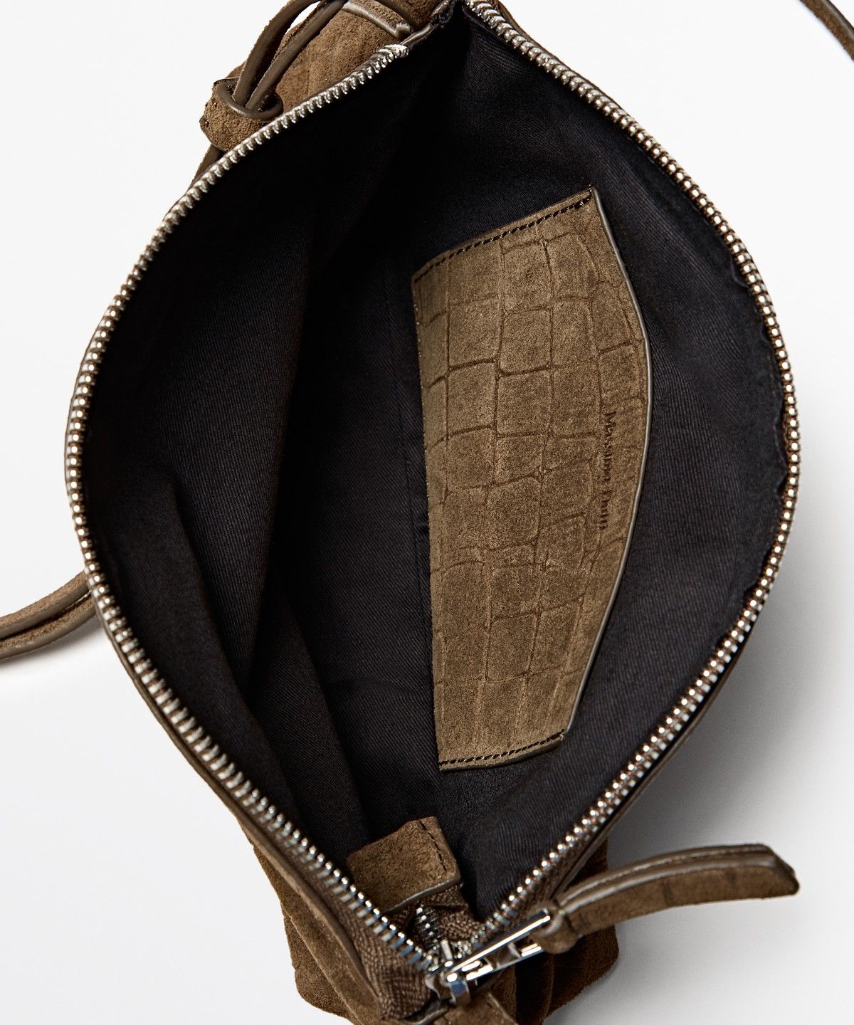 마시모두띠(MASSIMO DUTTI) 스플릿 스웨이드 크로스백