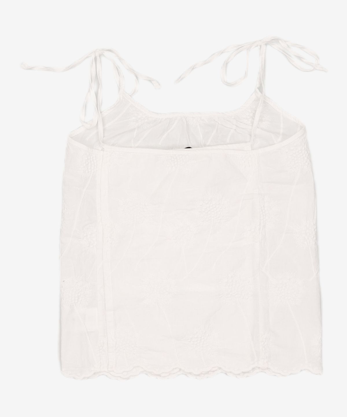 비뮤즈맨션(BEMUSE MANSION) Scallop lace halterneck top - White FREE