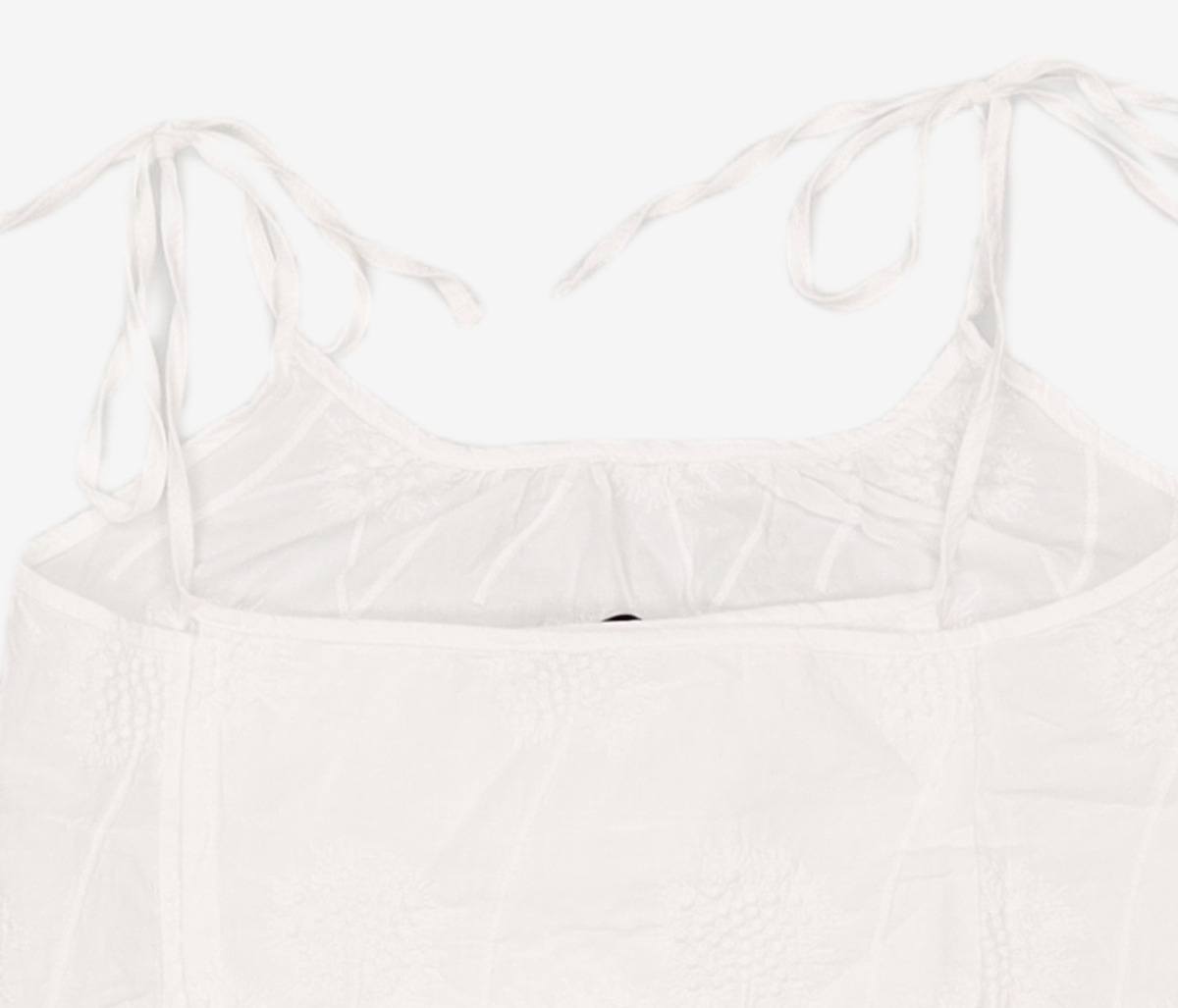 비뮤즈맨션(BEMUSE MANSION) Scallop lace halterneck top - White FREE