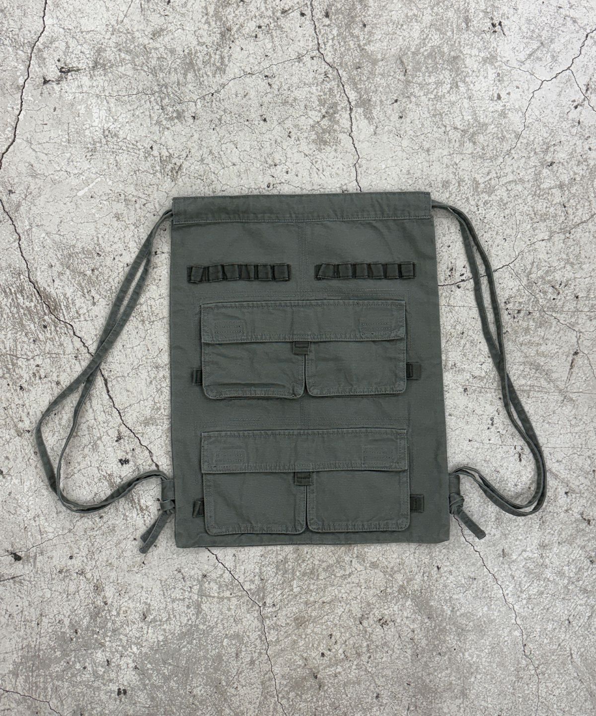 기철(KICHUL) Military Pocket Cotton Gymsack (Khaki)