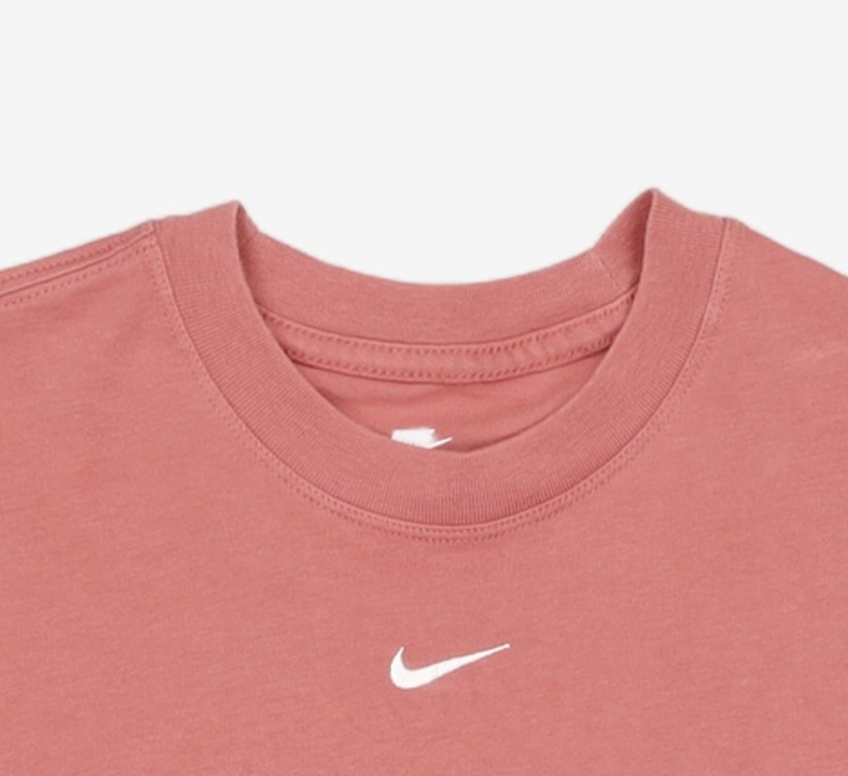 나이키(NIKE) 스포츠웨어 에센셜 박시 티셔츠 W - 캐년 핑크:화이트 / DD1238-634 S
