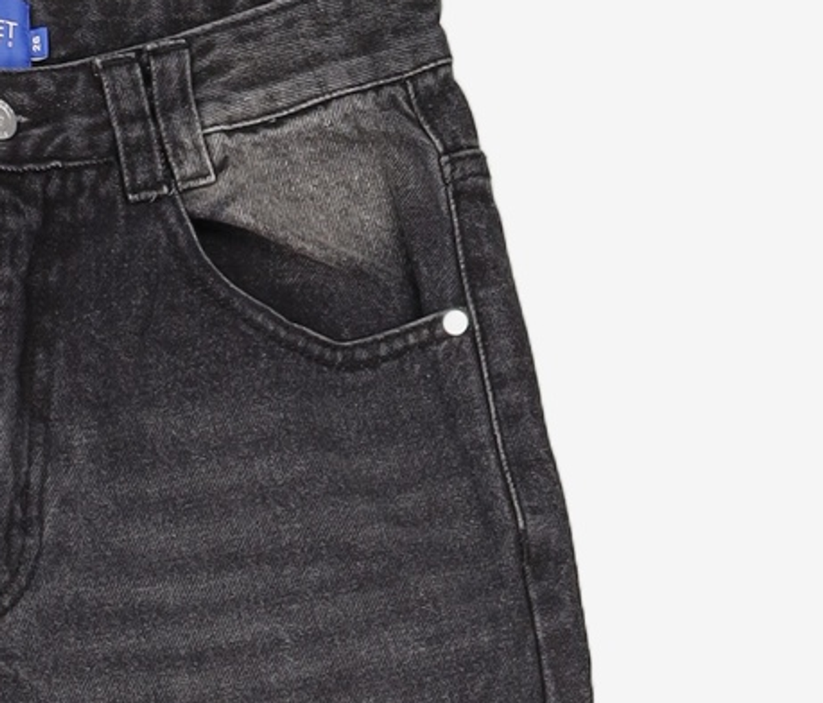 데케트(DECET) Mid Rise Wide Jeans DCPT027AshBlack 26