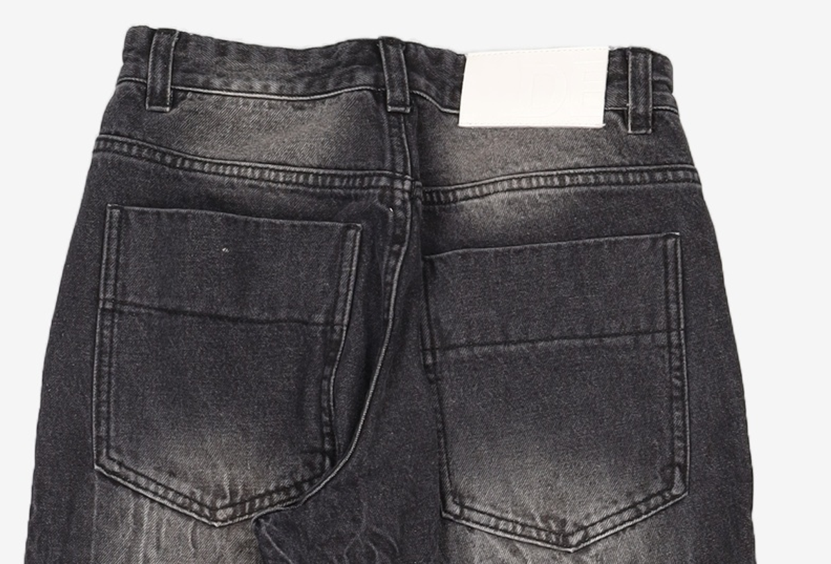 데케트(DECET) Mid Rise Wide Jeans DCPT027AshBlack 26