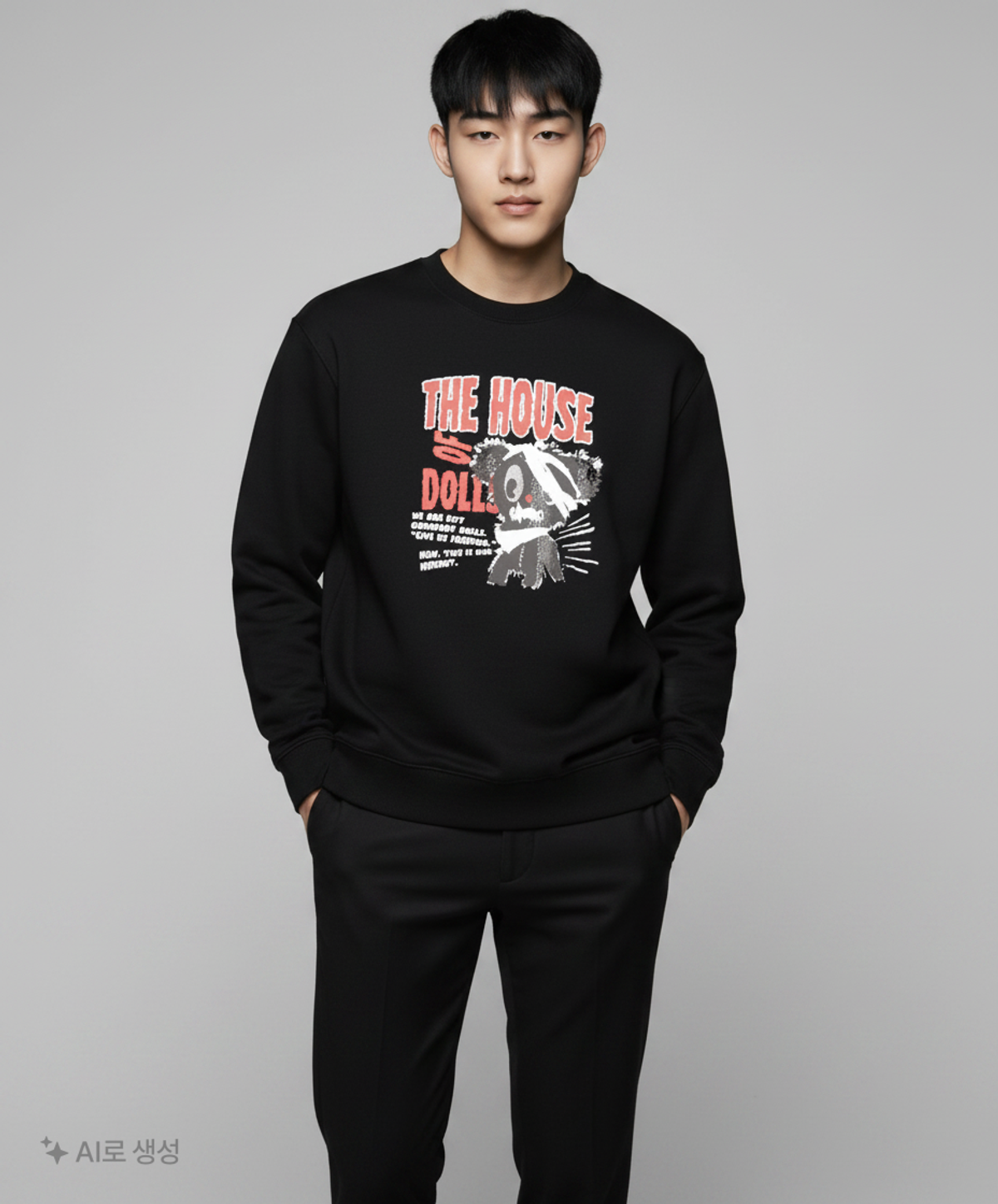 메인부스(MAINBOOTH) Doll House Sweatshirt(BLACK) 3