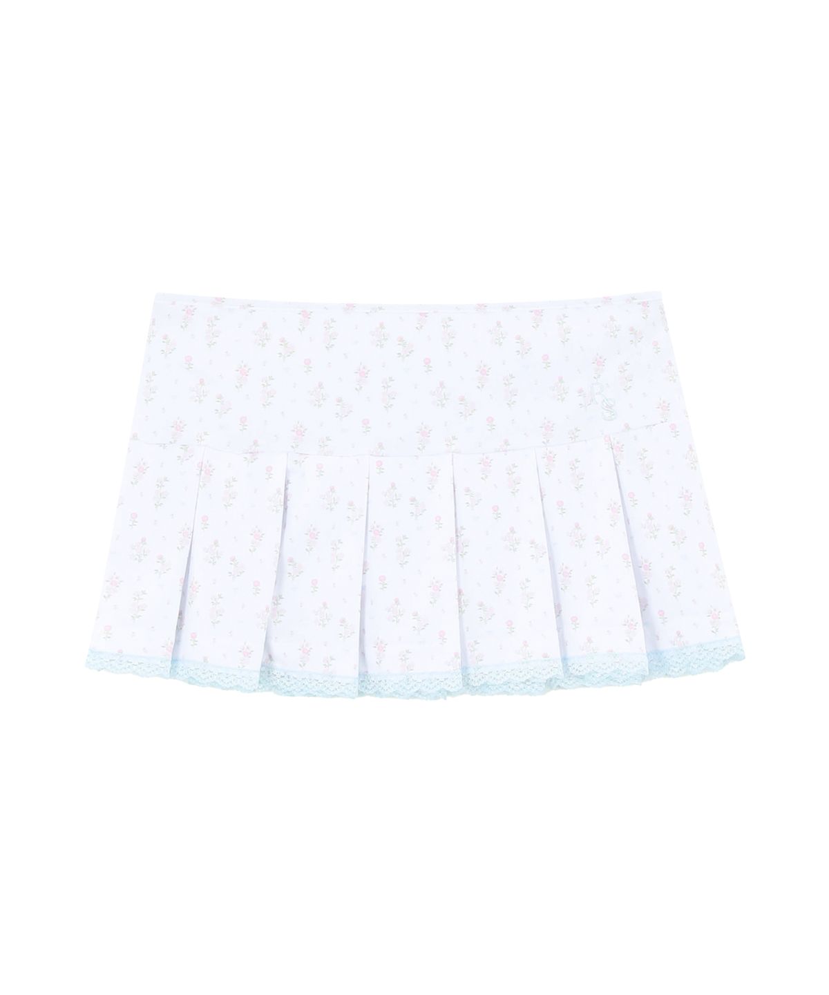 로잔느(ROSEANNE) Wish Micro Pleated Cover-Up Skirt (Baby Blue Floral)