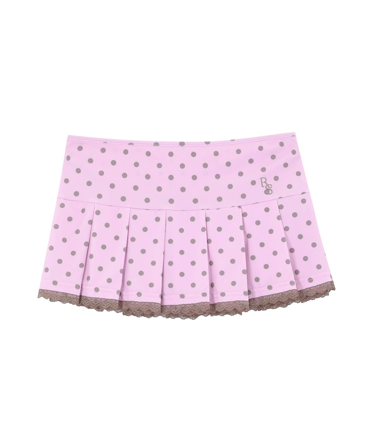 로잔느(ROSEANNE) Wish Micro Pleated Cover-Up Skirt (Cocoa Dot)