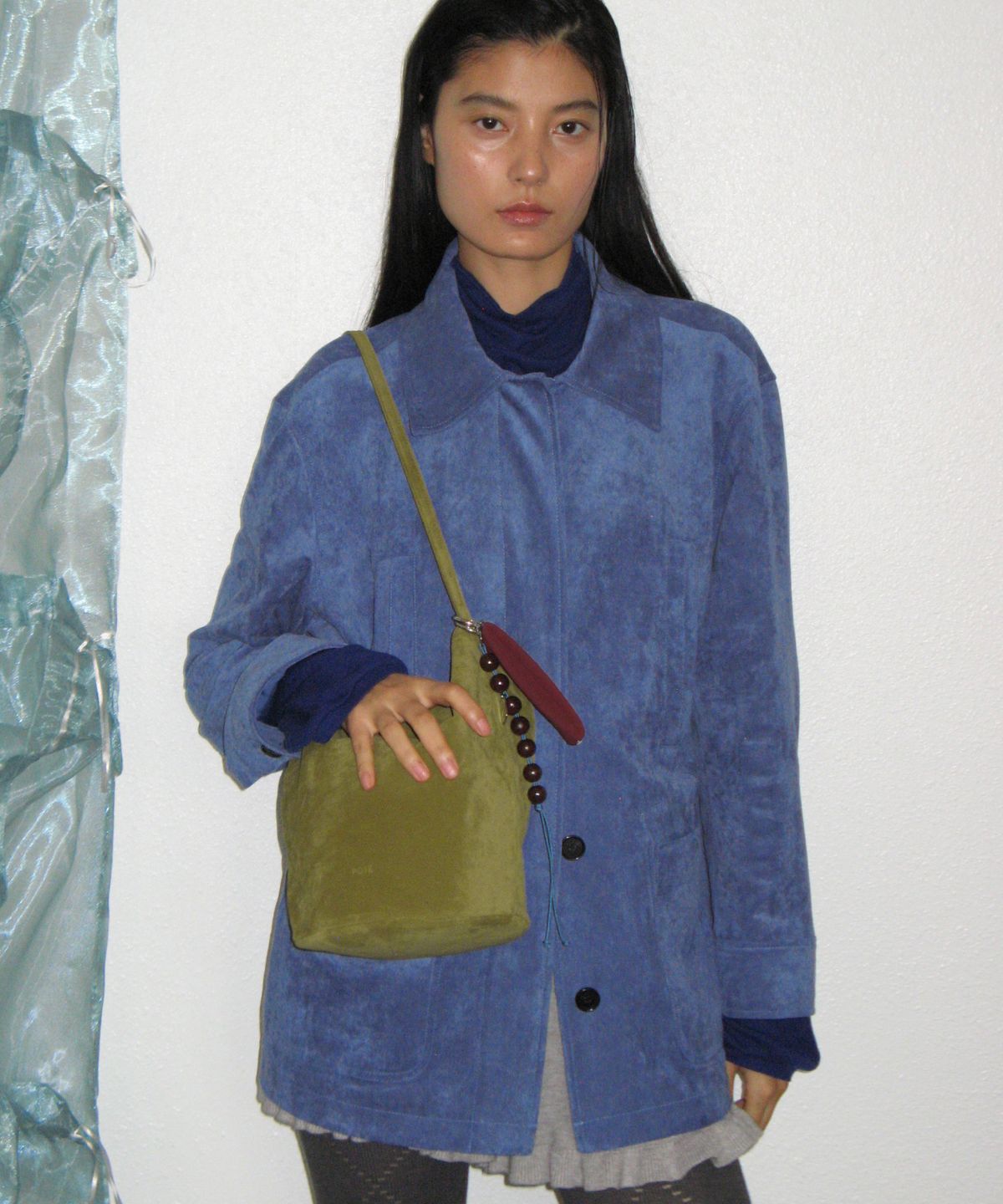 포테(POTE) [1차:9/18예약출고] 0016 Soft Bucket Bag_Olive
